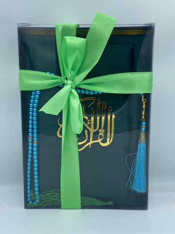 Imported Velvet Holy Qur'an Set with + Digital counter + Tasbeeh + Medium size ,,,